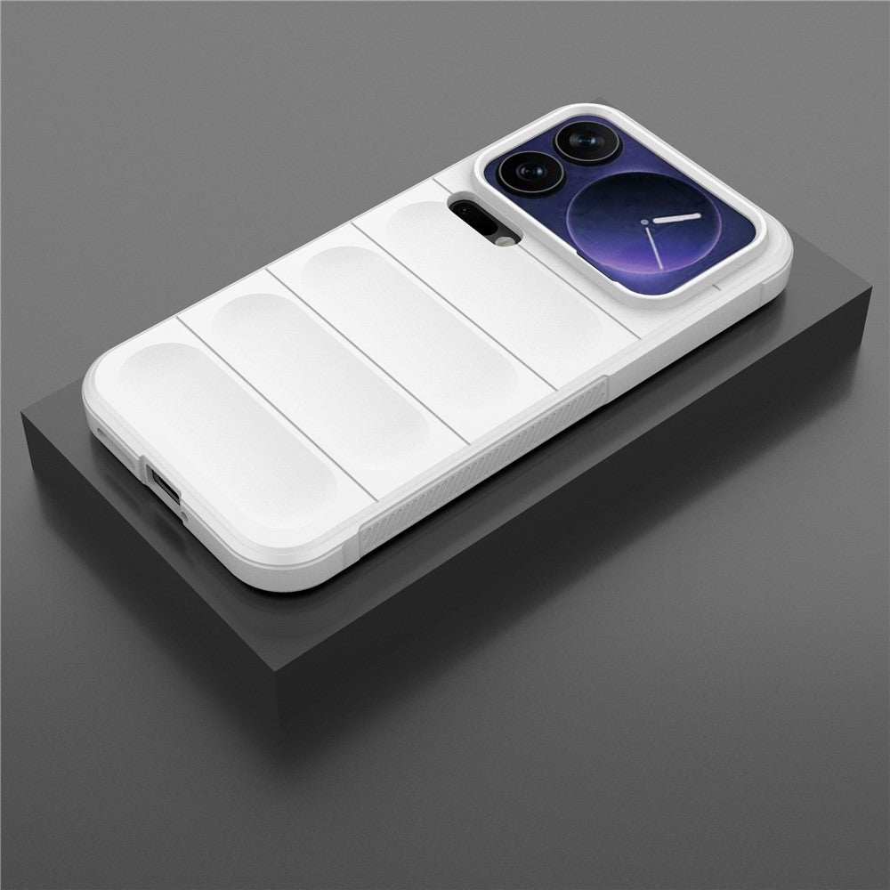 For Xiaomi 17 Pro Max Case Anti-Drop Soft TPU Rugged Phone Back Cover - White