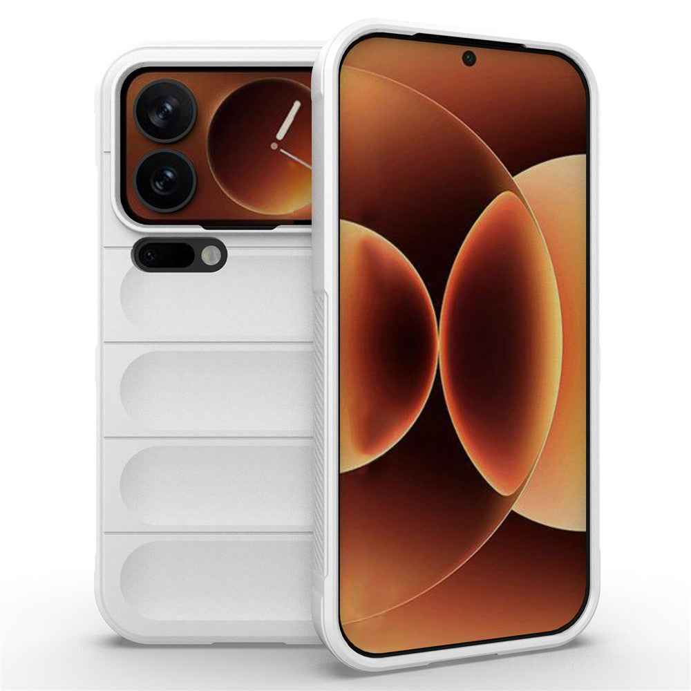 AMORUS For Xiaomi 17 Pro Case Shockproof Soft TPU Rugged Phone Back Cover - White