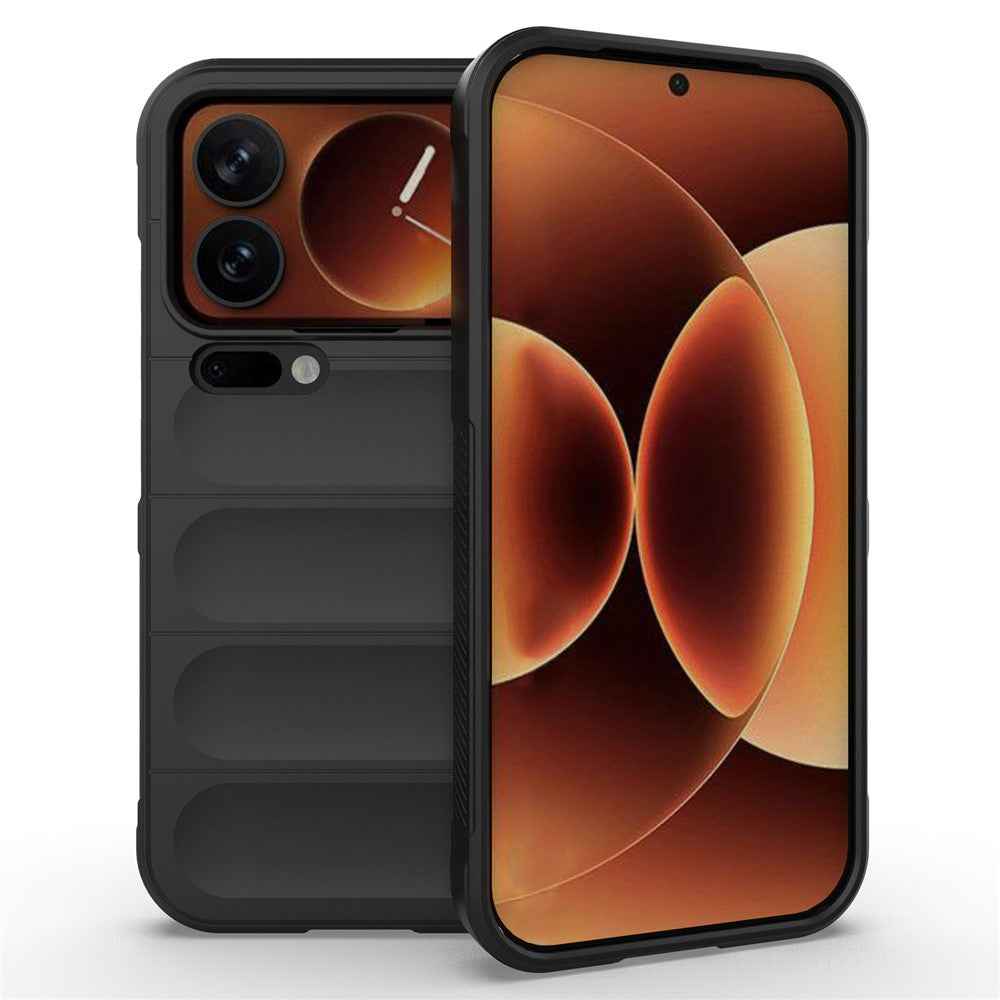 AMORUS For Xiaomi 17 Pro Case Shockproof Soft TPU Rugged Phone Back Cover - Black