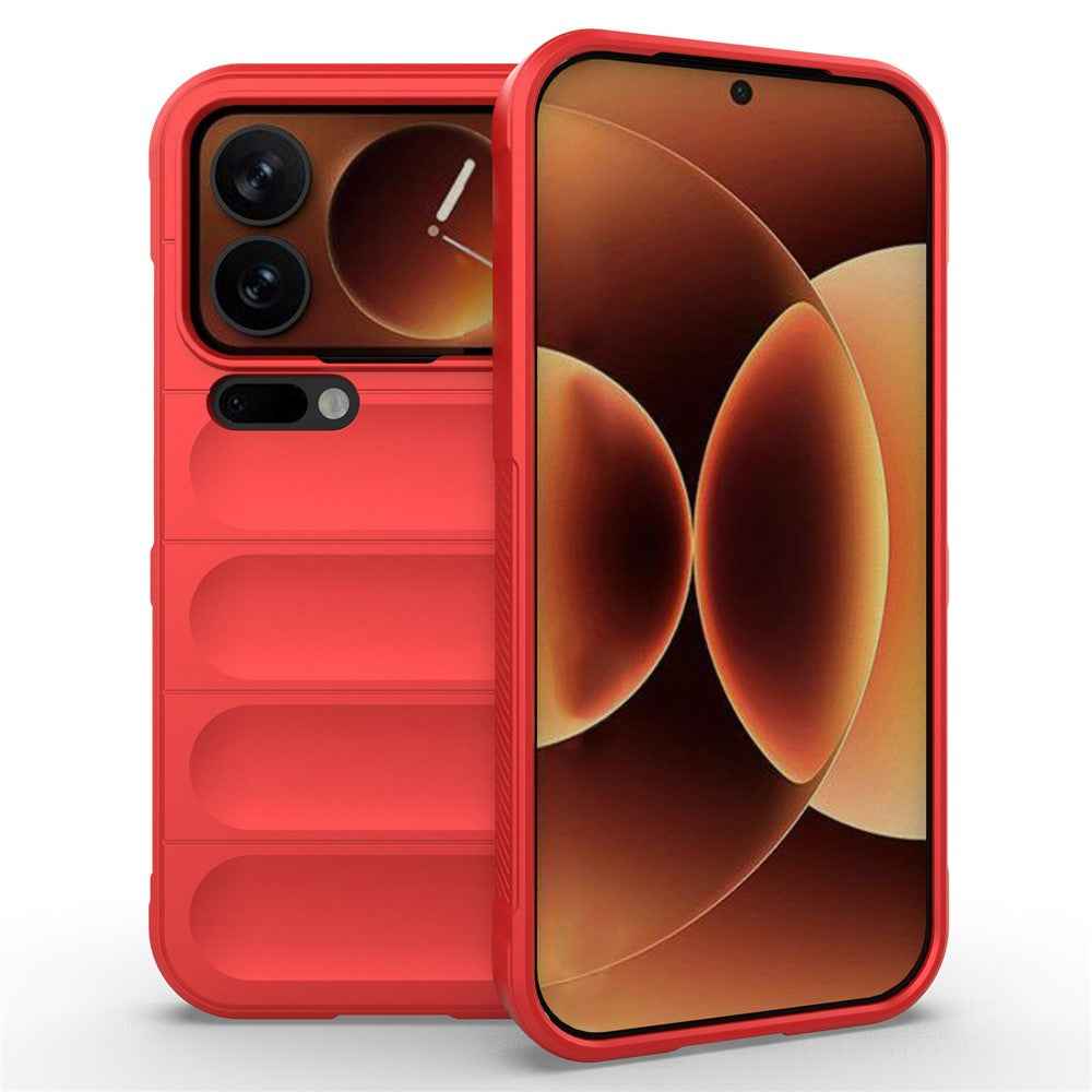 AMORUS For Xiaomi 17 Pro Case Shockproof Soft TPU Rugged Phone Back Cover - Red