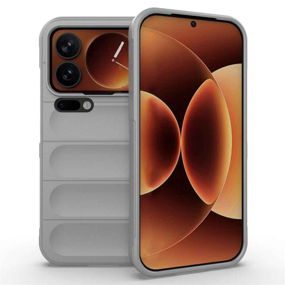 AMORUS For Xiaomi 17 Pro Case Shockproof Soft TPU Rugged Phone Back Cover - Light Grey
