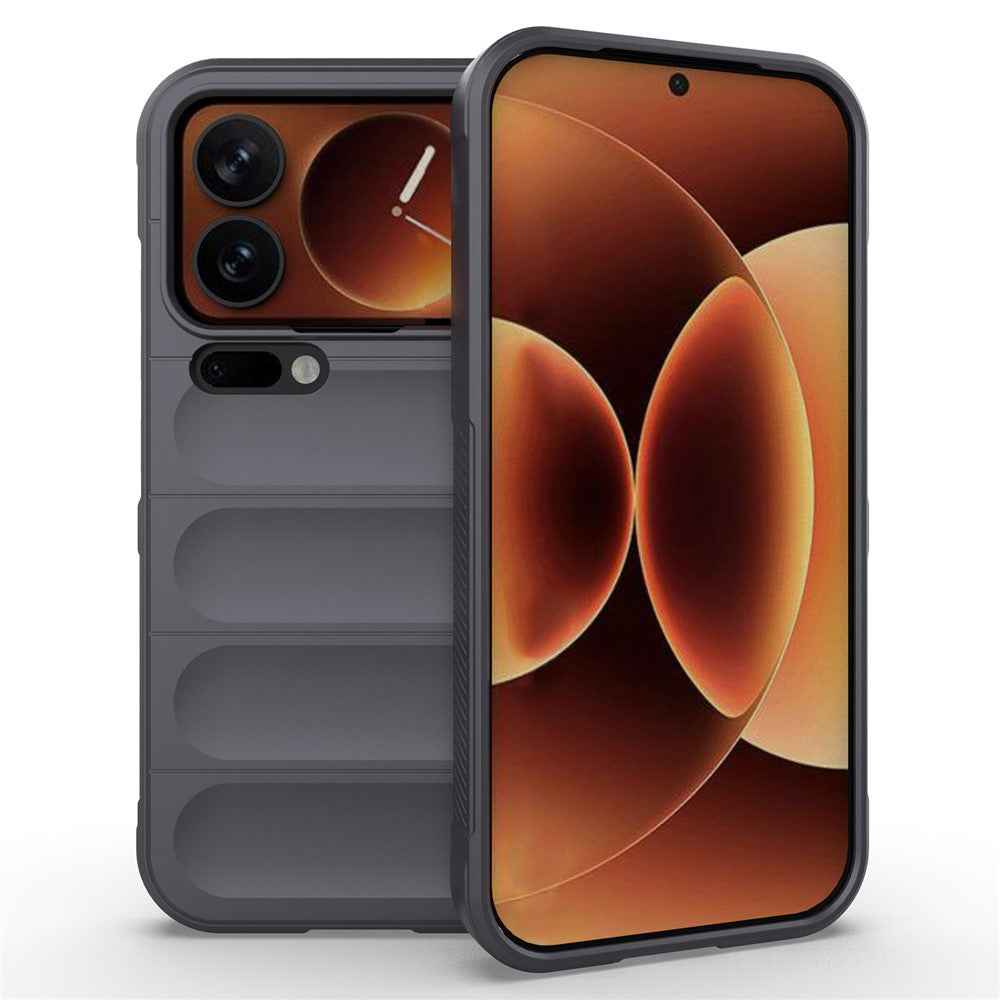 AMORUS For Xiaomi 17 Pro Case Shockproof Soft TPU Rugged Phone Back Cover - Dark Grey