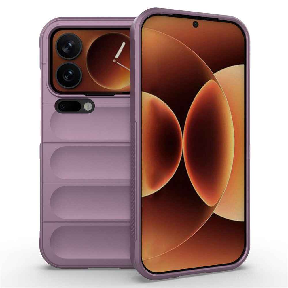 AMORUS For Xiaomi 17 Pro Case Shockproof Soft TPU Rugged Phone Back Cover - Light Purple
