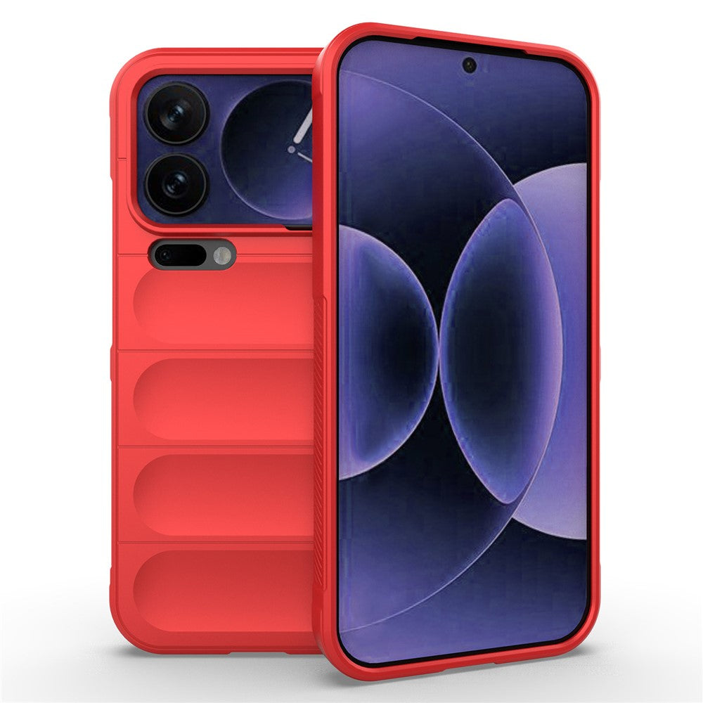 AMORUS For Xiaomi 17 Pro Max Case Shockproof Soft TPU Rugged Phone Back Cover - Red