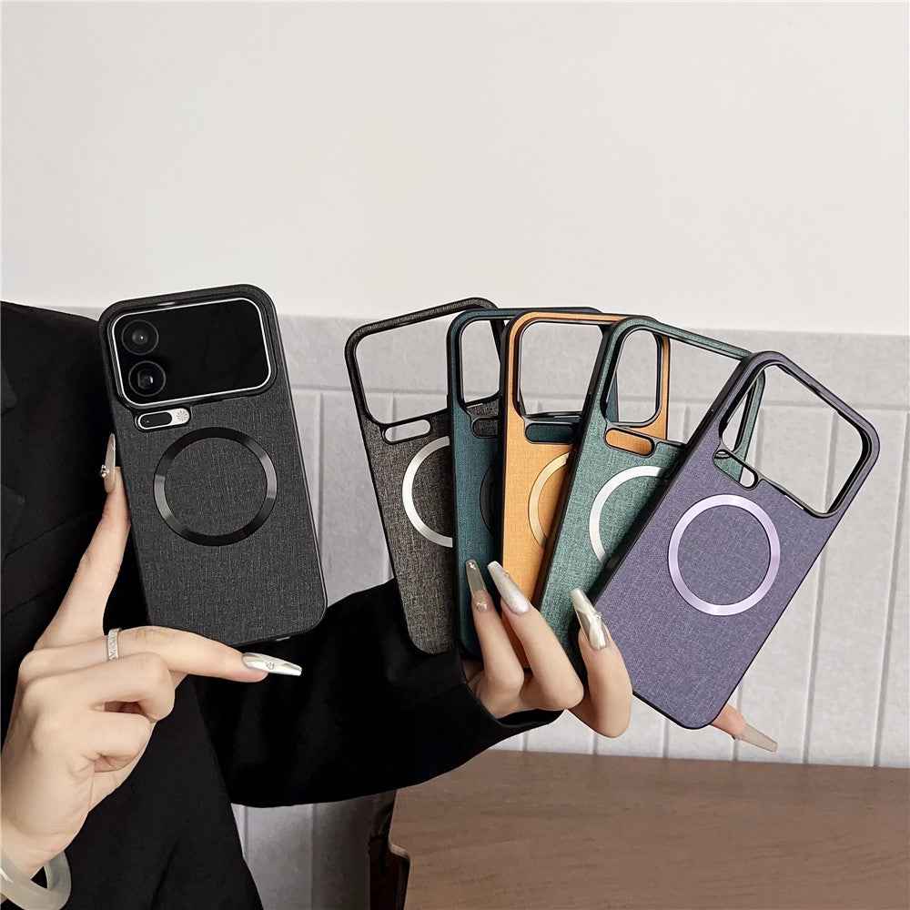 For Xiaomi 17 Pro Magnetic Case Drop-Proof TPU + Cloth Back Phone Cover - Dark Green