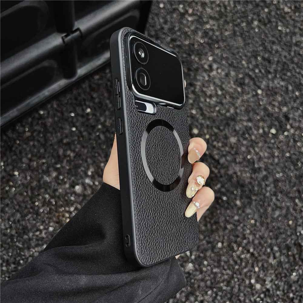 For Xiaomi 17 Pro Magnetic Case Litchi Texture PU Leather + TPU Phone Back Cover - Green