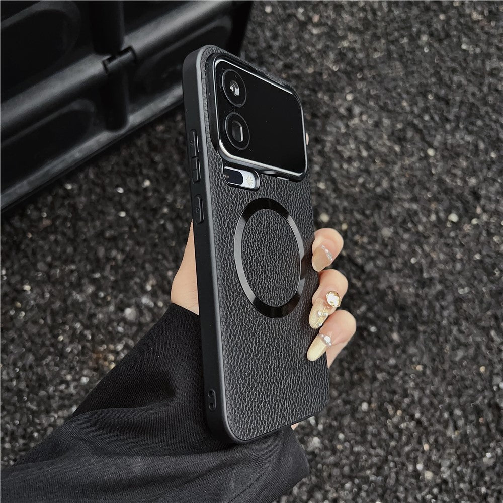 For Xiaomi 17 Pro Max Magnetic Case Litchi Texture PU Leather + TPU Phone Back Cover - Green