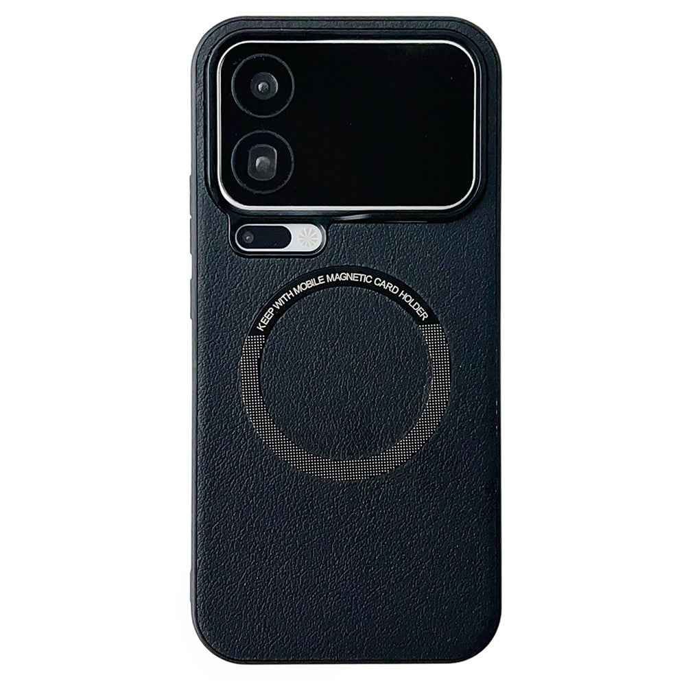For Xiaomi 17 Pro Magnetic Case Anti-Drop PU Leather + PC Cover - Black