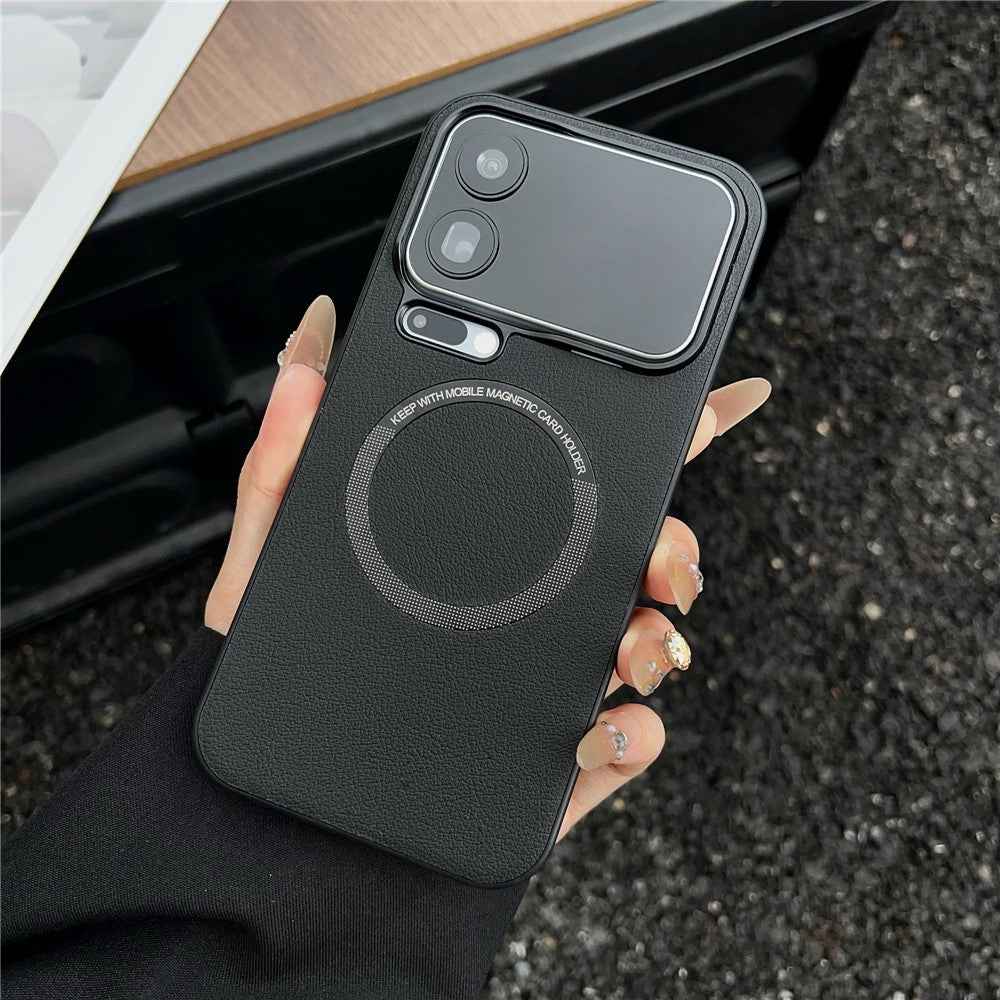 For Xiaomi 17 Pro Magnetic Case Anti-Drop PU Leather + PC Cover - Black