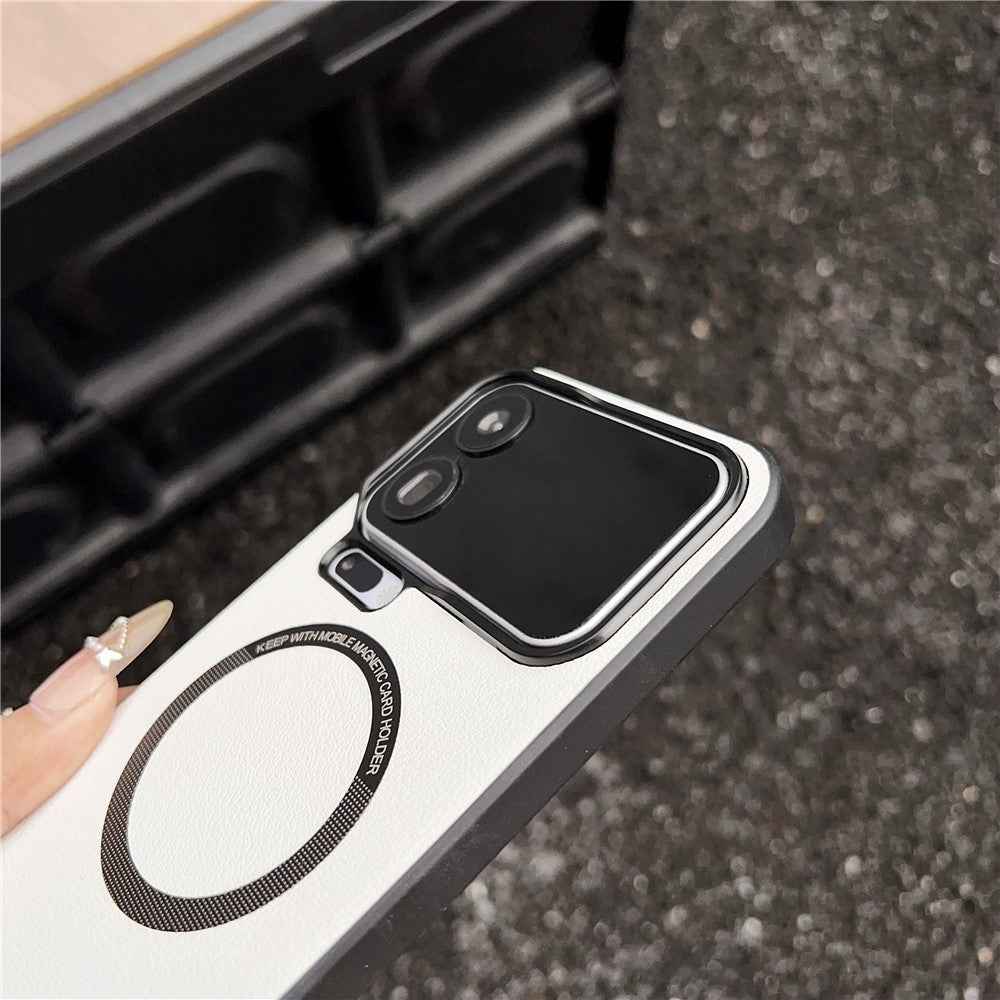 For Xiaomi 17 Pro Magnetic Case Anti-Drop PU Leather + PC Cover - Black