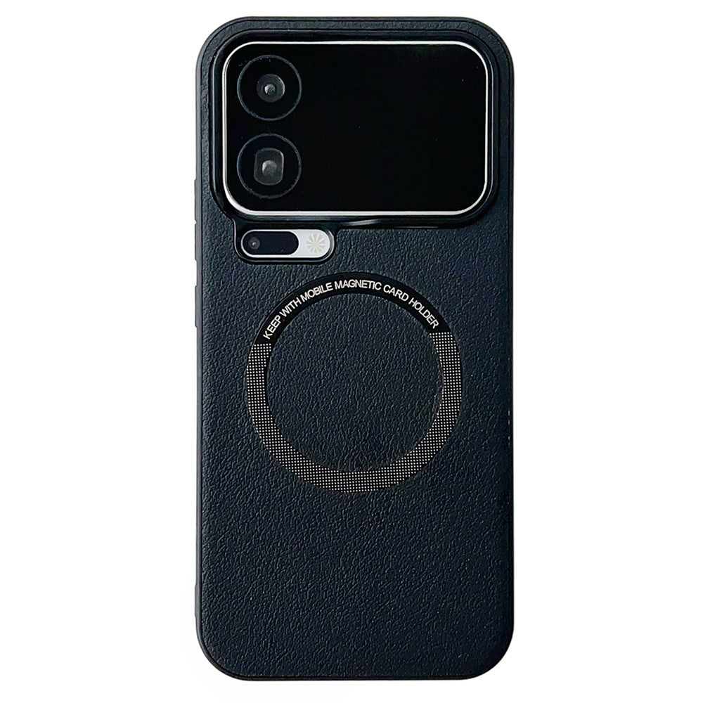 For Xiaomi 17 Pro Max Magnetic Case Anti-Drop PU Leather + PC Cover - Black