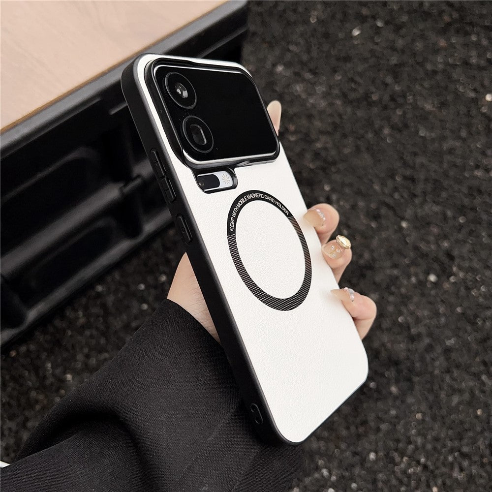For Xiaomi 17 Pro Max Magnetic Case Anti-Drop PU Leather + PC Cover - Black