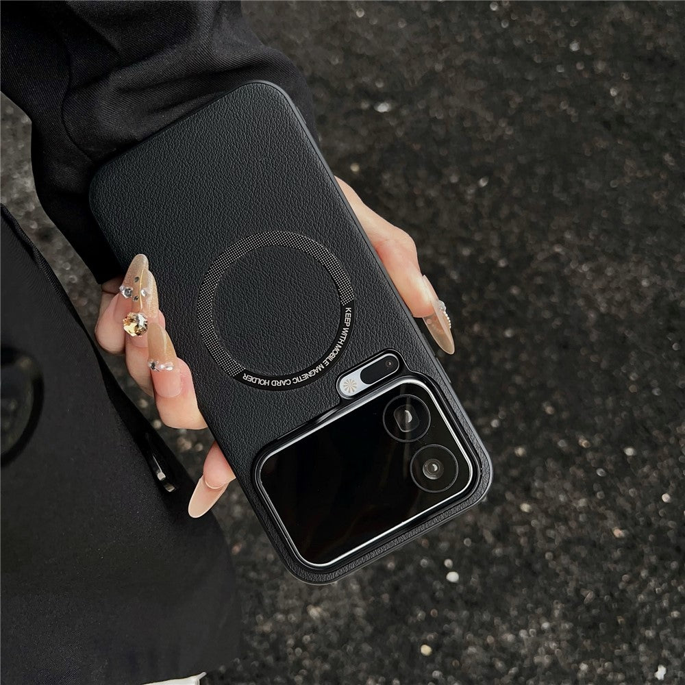 For Xiaomi 17 Pro Max Magnetic Case Anti-Drop PU Leather + PC Cover - Red
