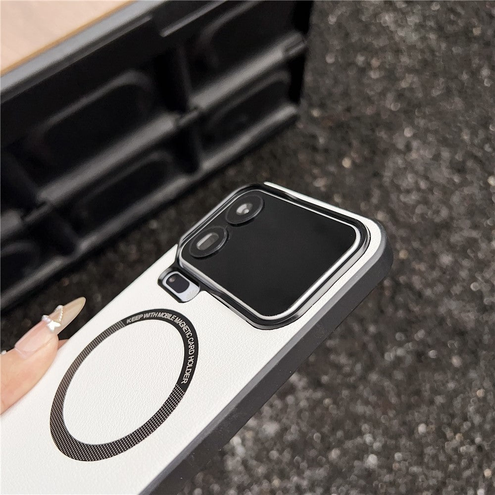 For Xiaomi 17 Pro Max Magnetic Case Anti-Drop PU Leather + PC Cover - Red
