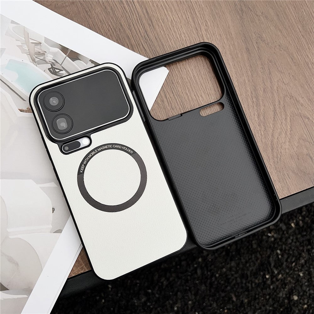 For Xiaomi 17 Pro Max Magnetic Case Anti-Drop PU Leather + PC Cover - Red