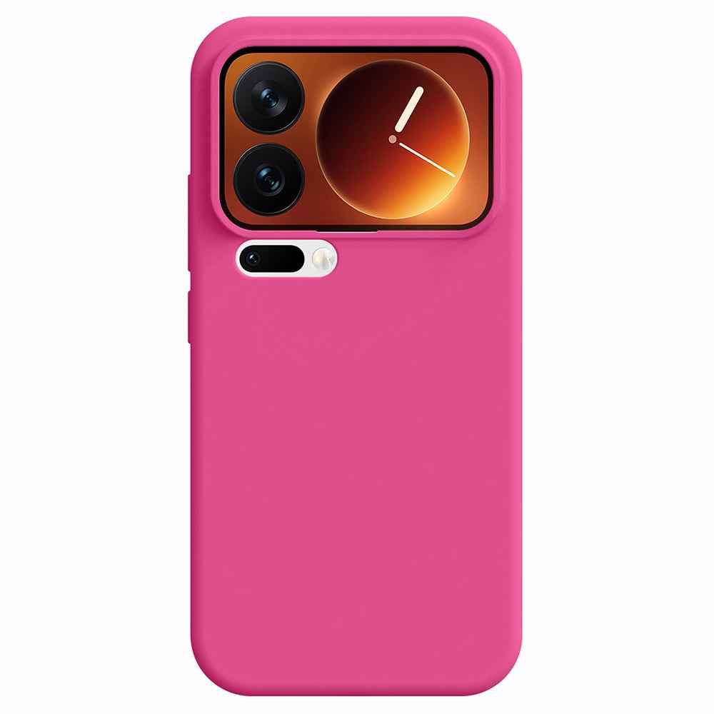 For Xiaomi 17 Pro Case Skin-Friendly Liquid Silicone + PC Phone Cover - Hot Pink