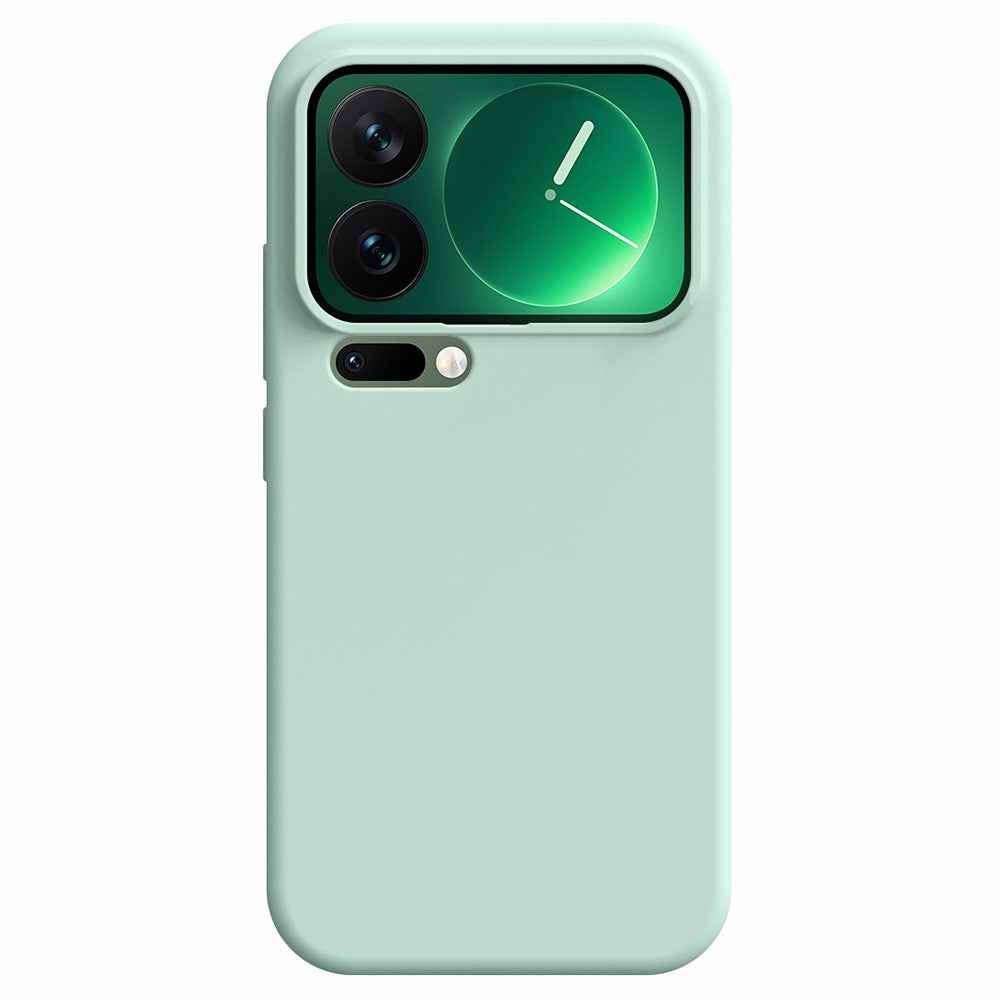 For Xiaomi 17 Pro Case Skin-Friendly Liquid Silicone + PC Phone Cover - Light Green