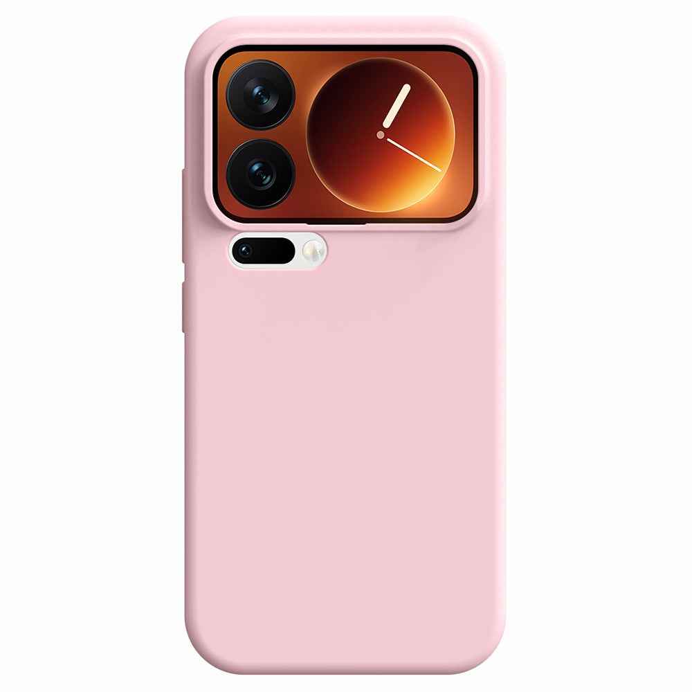 For Xiaomi 17 Pro Case Skin-Friendly Liquid Silicone + PC Phone Cover - Light Pink