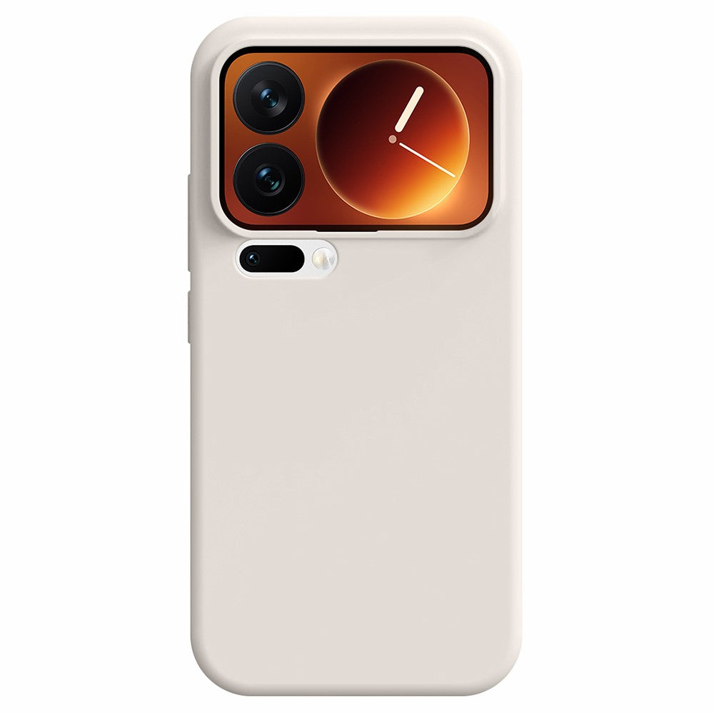 For Xiaomi 17 Pro Max Case Skin-Friendly Liquid Silicone + PC Phone Cover - Antique White