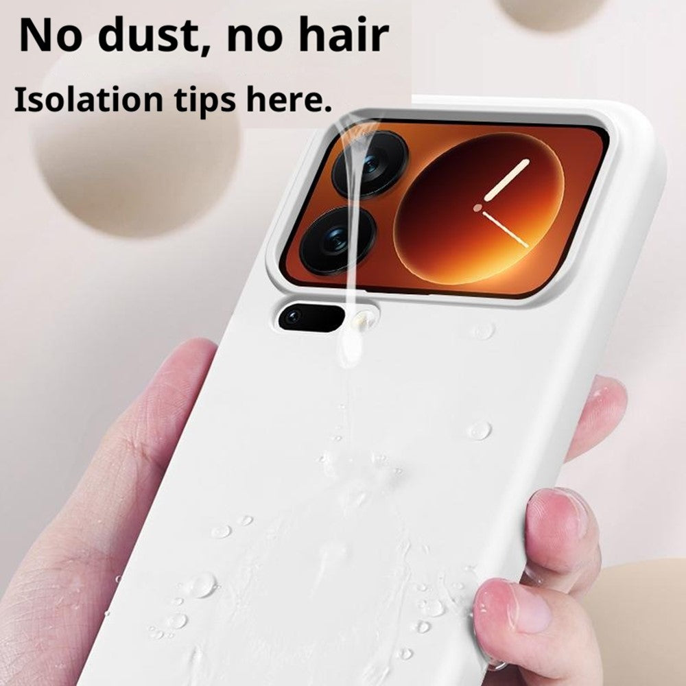 For Xiaomi 17 Pro Max Case Skin-Friendly Liquid Silicone + PC Phone Cover - Antique White
