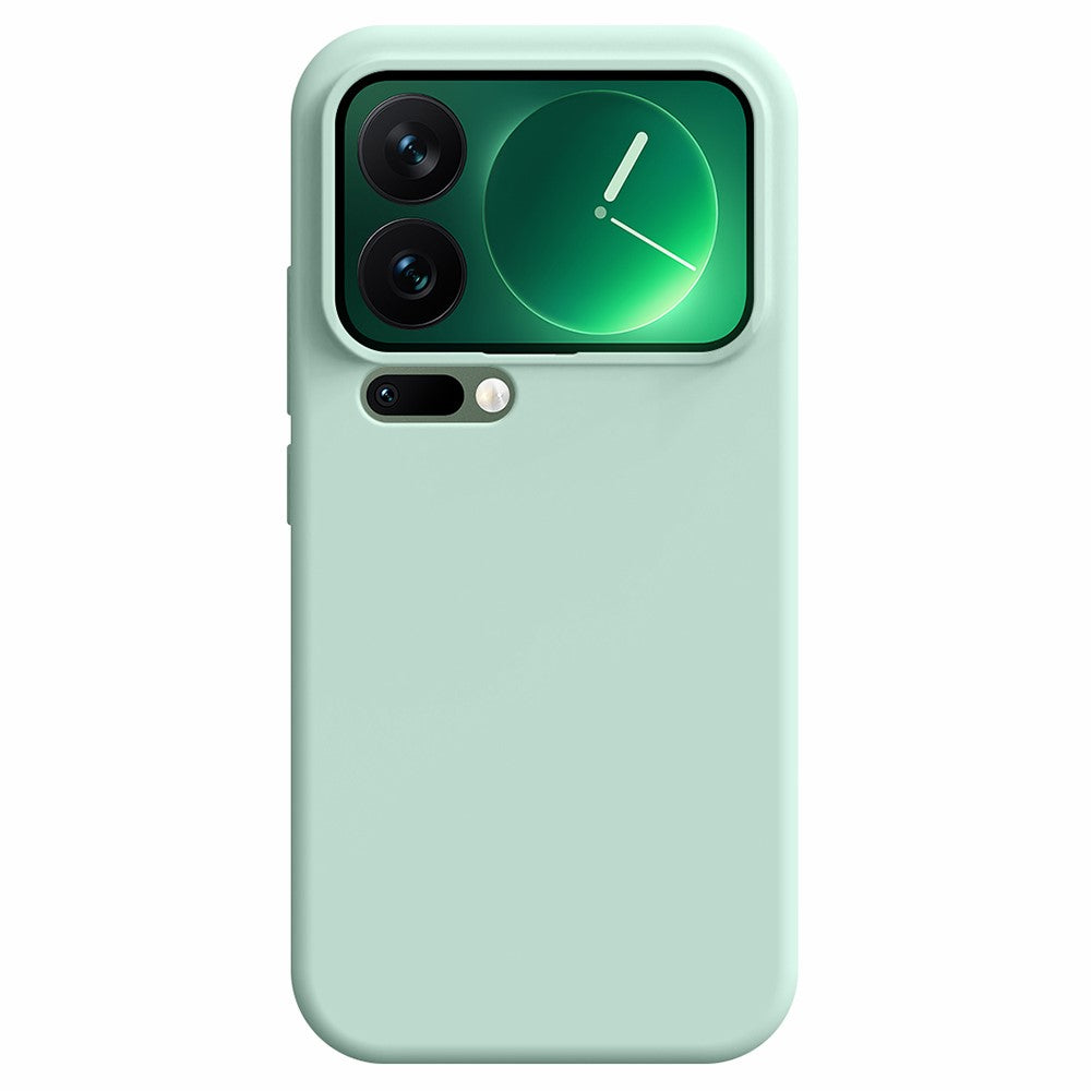 For Xiaomi 17 Pro Max Case Skin-Friendly Liquid Silicone + PC Phone Cover - Light Green