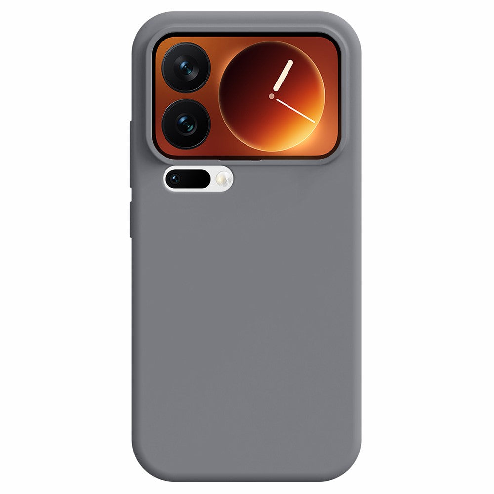 For Xiaomi 17 Pro Max Case Skin-Friendly Liquid Silicone + PC Phone Cover - Dark Grey