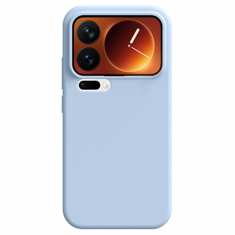 For Xiaomi 17 Pro Max Case Skin-Friendly Liquid Silicone + PC Phone Cover - Baby Blue