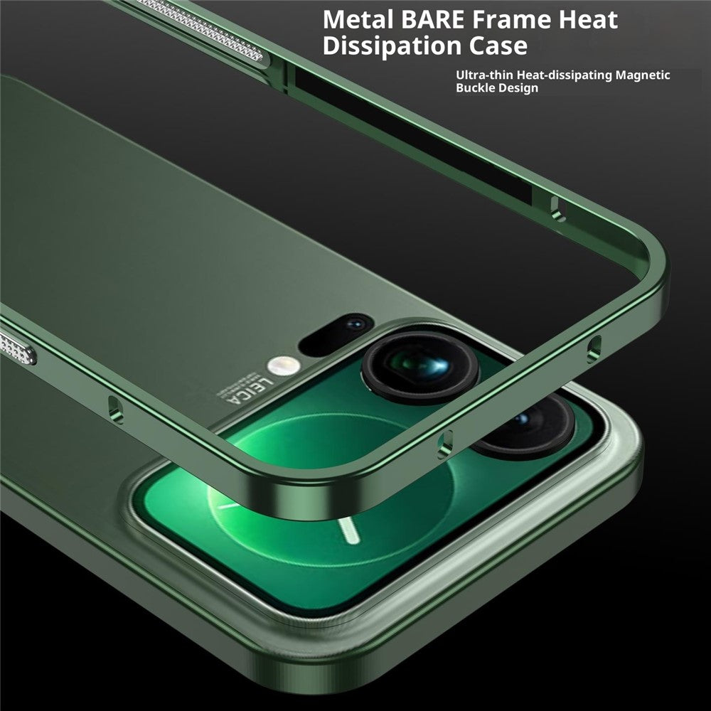 For Xiaomi 17 Pro Max Bumper Case Metal Frame Heat Dissipation Cover - Purple