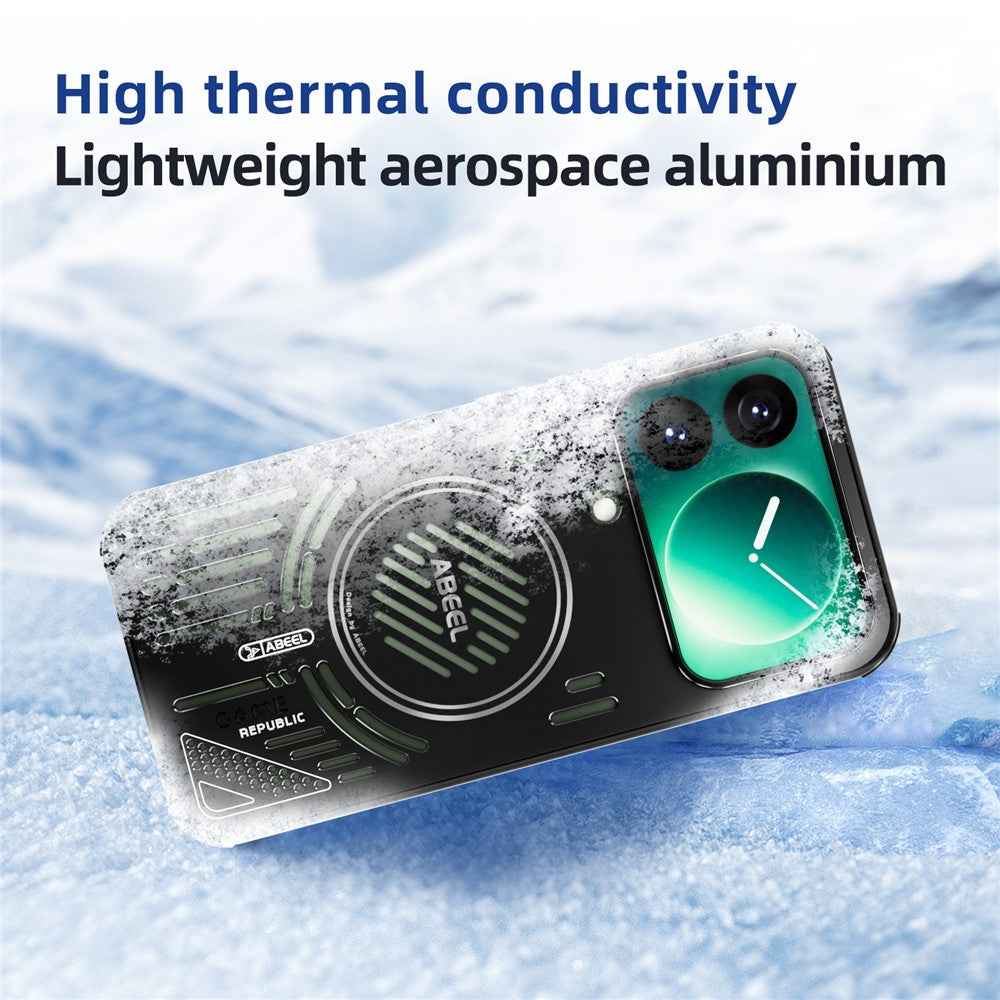ABEEL For Xiaomi 17 Pro Magnetic Case Aluminium Alloy + PC + TPU Hollow Heat Dissipation Phone Cover - Light Purple