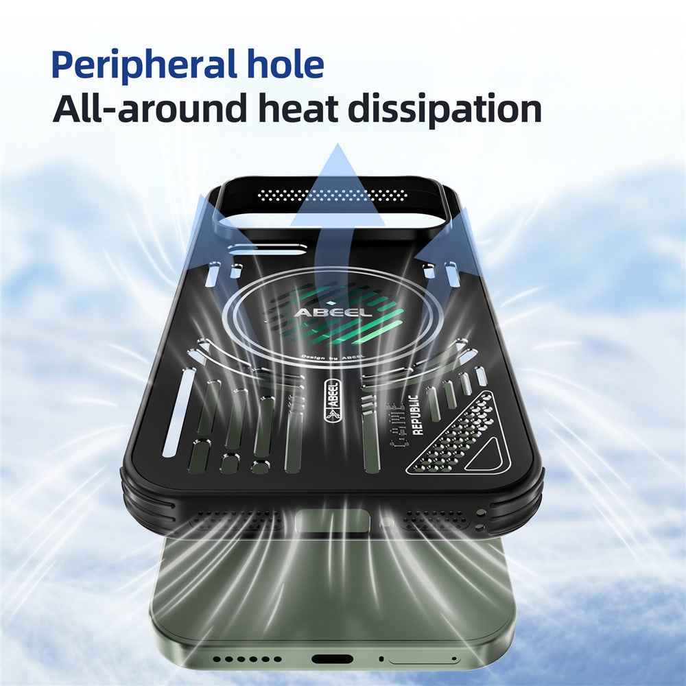 ABEEL For Xiaomi 17 Pro Magnetic Case Aluminium Alloy + PC + TPU Hollow Heat Dissipation Phone Cover - Light Purple
