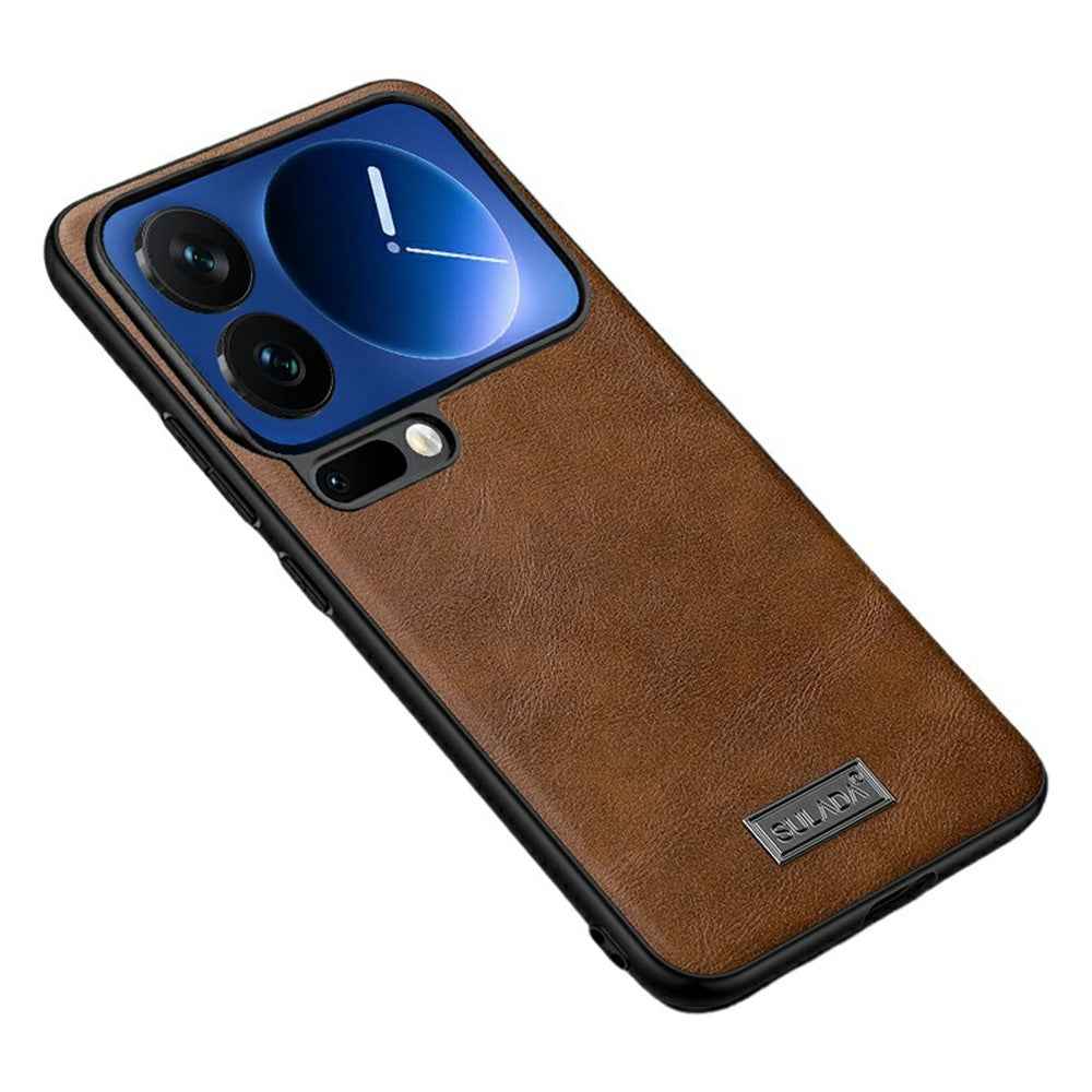 SULADA For Xiaomi 17 Pro Case PU Leather + TPU + PC Back Phone Cover - Brown
