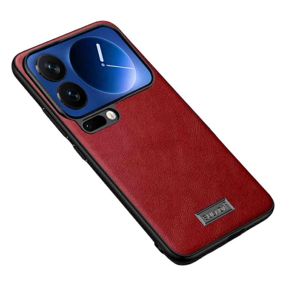 SULADA For Xiaomi 17 Pro Case PU Leather + TPU + PC Back Phone Cover - Red