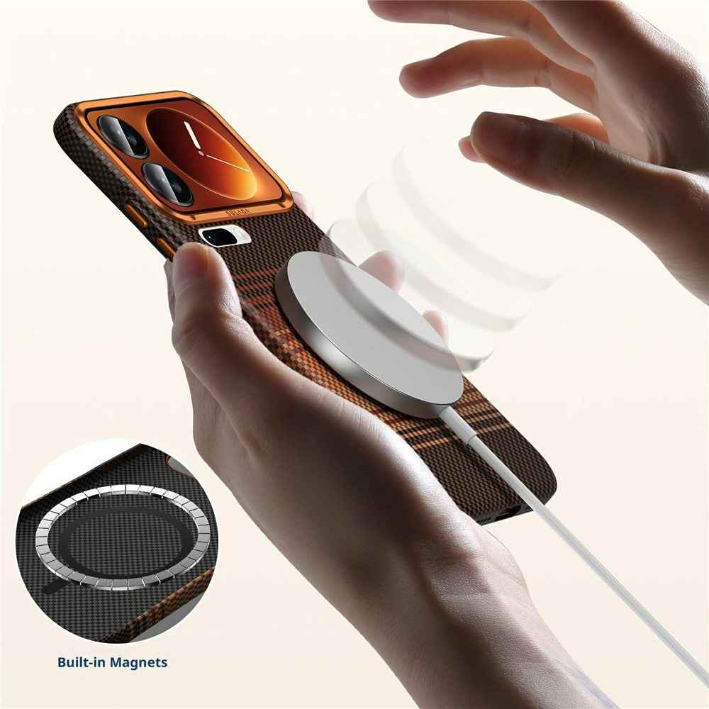 SULADA For Xiaomi 17 Pro Magnetic Case Shockproof Hard PC Phone Back Cover - Orange