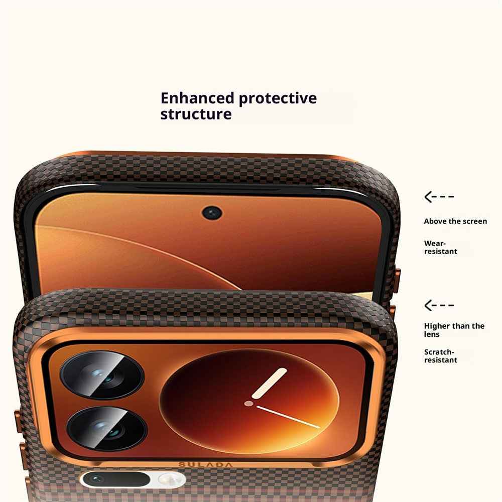 SULADA For Xiaomi 17 Pro Magnetic Case Shockproof Hard PC Phone Back Cover - Orange