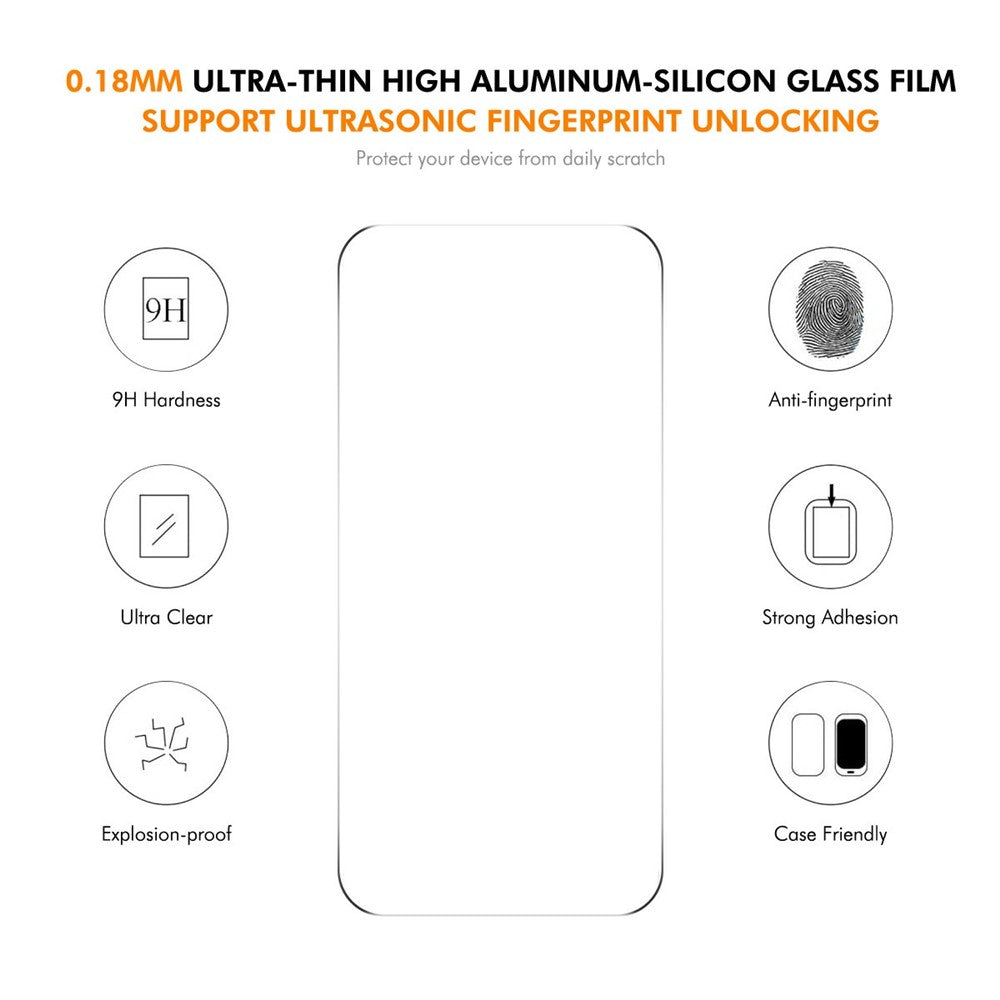 ENKAY HAT PRINCE For Xiaomi 17 Pro Max Wallet Case Calf Texture Leather Phone Stand Cover with Strap and 0.18mm Screen Film (Support Ultrasonic Fingerprint Unlock) - Blue