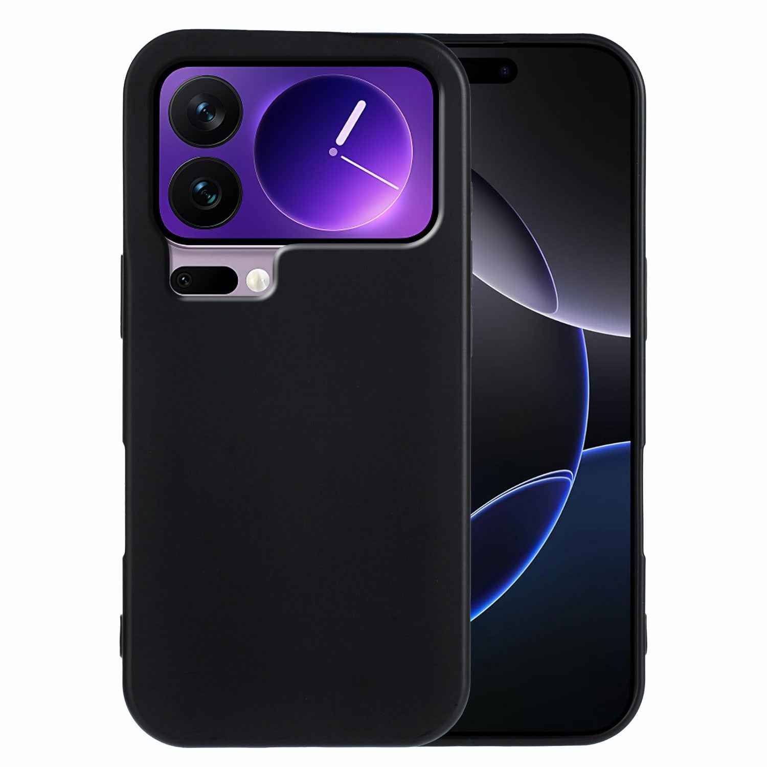 For Xiaomi 17 Pro TPU Case Soft Matte Anti-fingerprint Phone Back Cover - Black