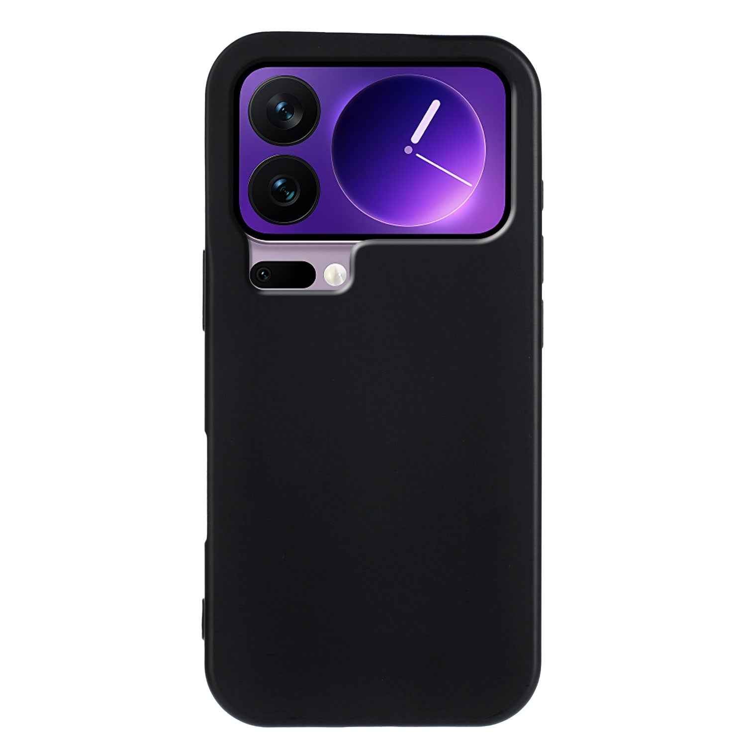 For Xiaomi 17 Pro TPU Case Soft Matte Anti-fingerprint Phone Back Cover - Black