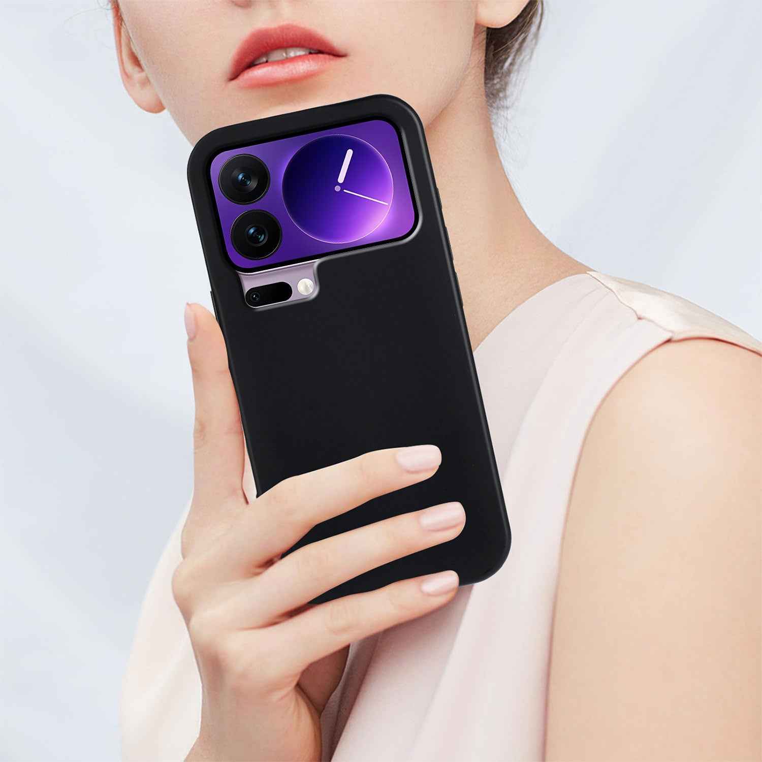 For Xiaomi 17 Pro TPU Case Soft Matte Anti-fingerprint Phone Back Cover - Black