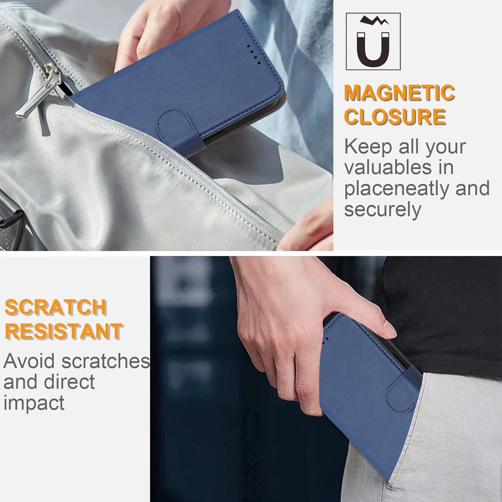 For Xiaomi 17 Pro Max Leather Case Solid Color Phone Cover with Wallet - Sapphire
