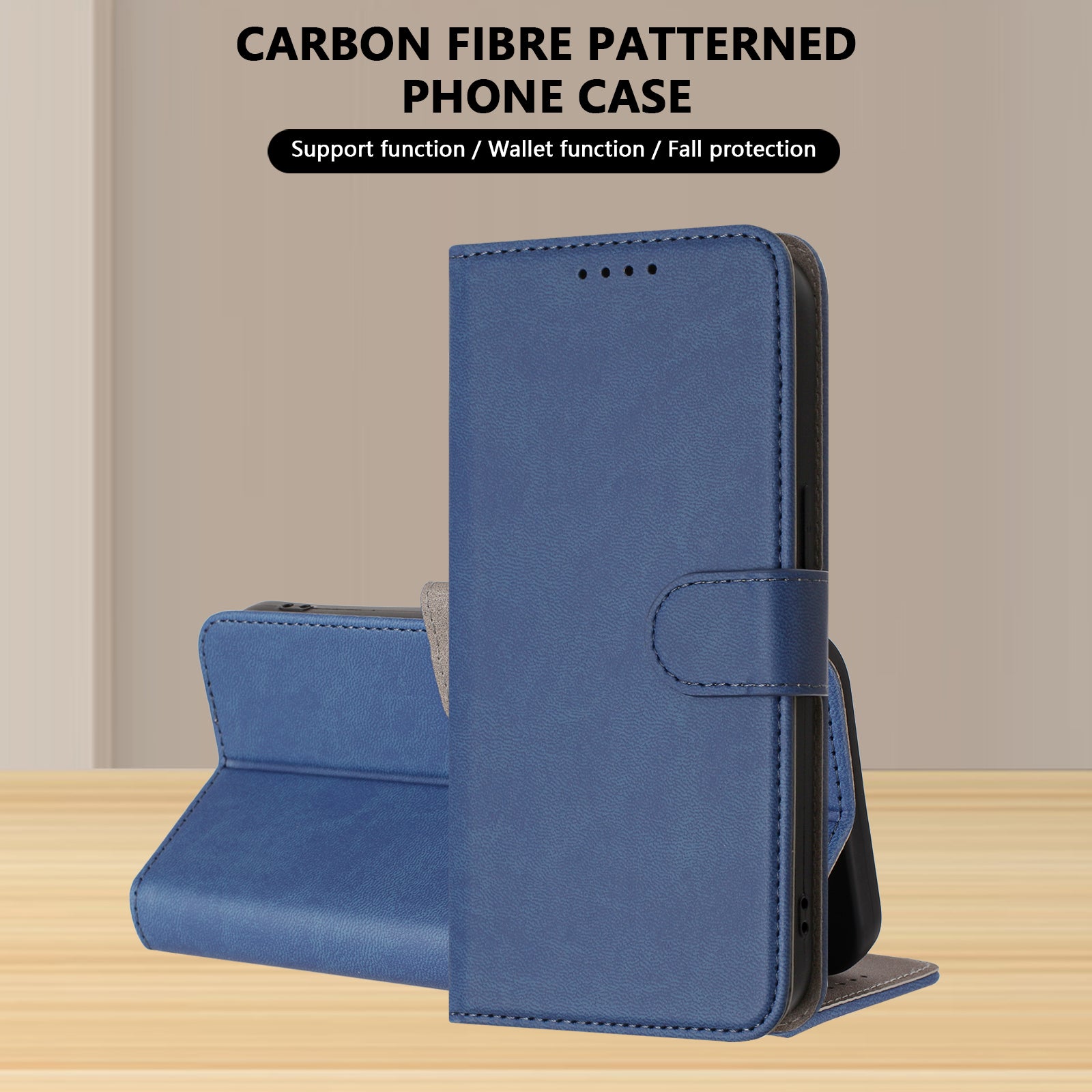 For Xiaomi 17 Pro Max Leather Case Solid Color Phone Cover with Wallet - Sapphire