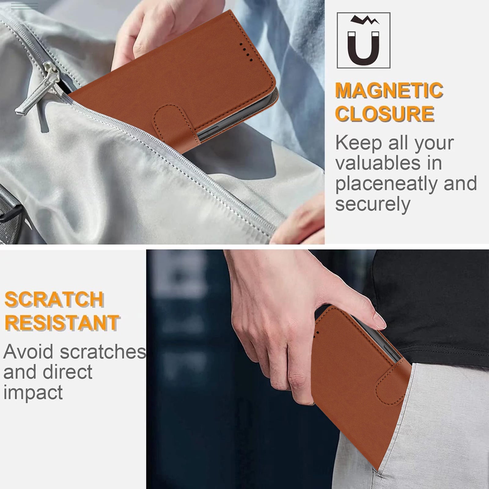 For Xiaomi 17 Pro Max Leather Case Solid Color Phone Cover with Wallet - Coffee