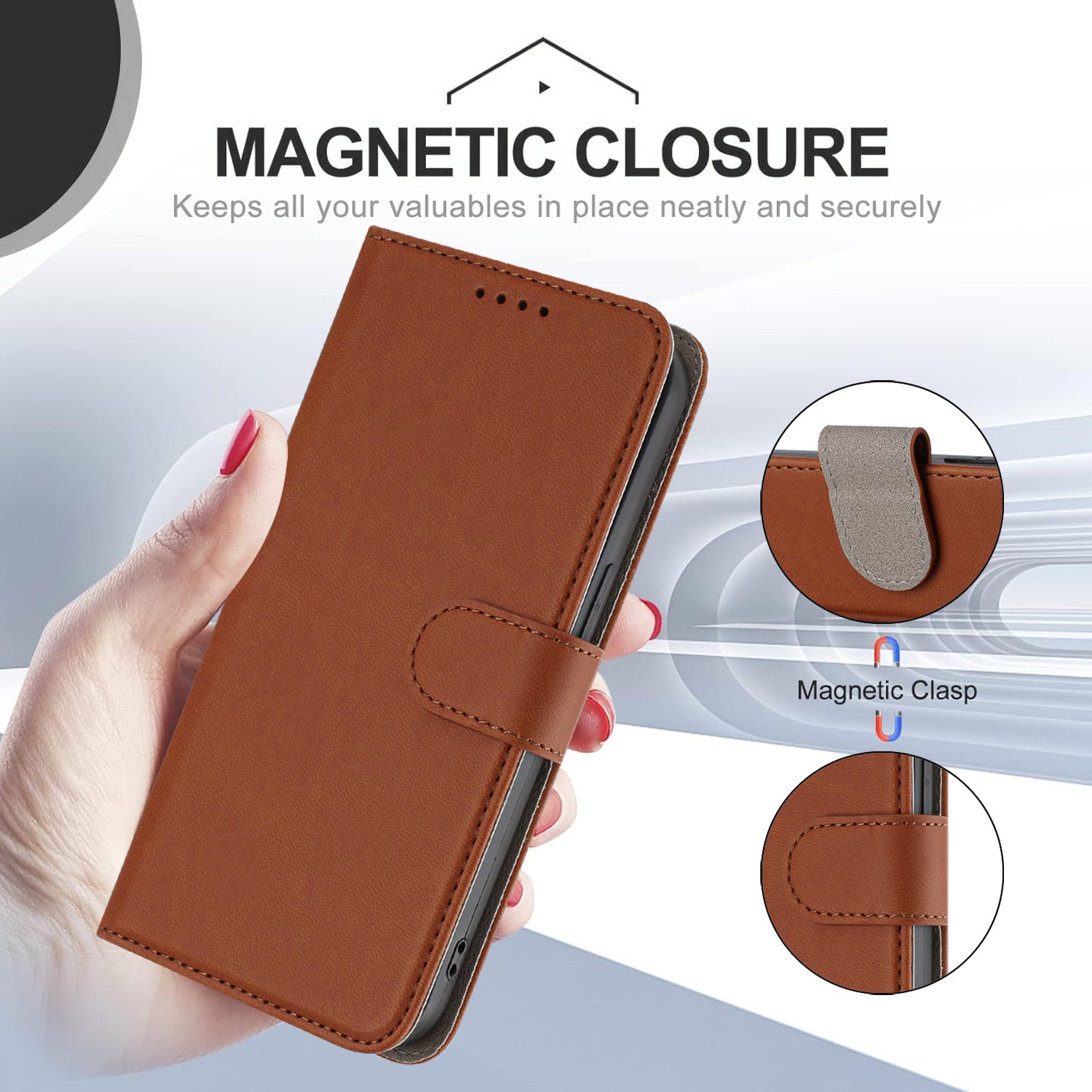 For Xiaomi 17 Pro Max Leather Case Solid Color Phone Cover with Wallet - Coffee
