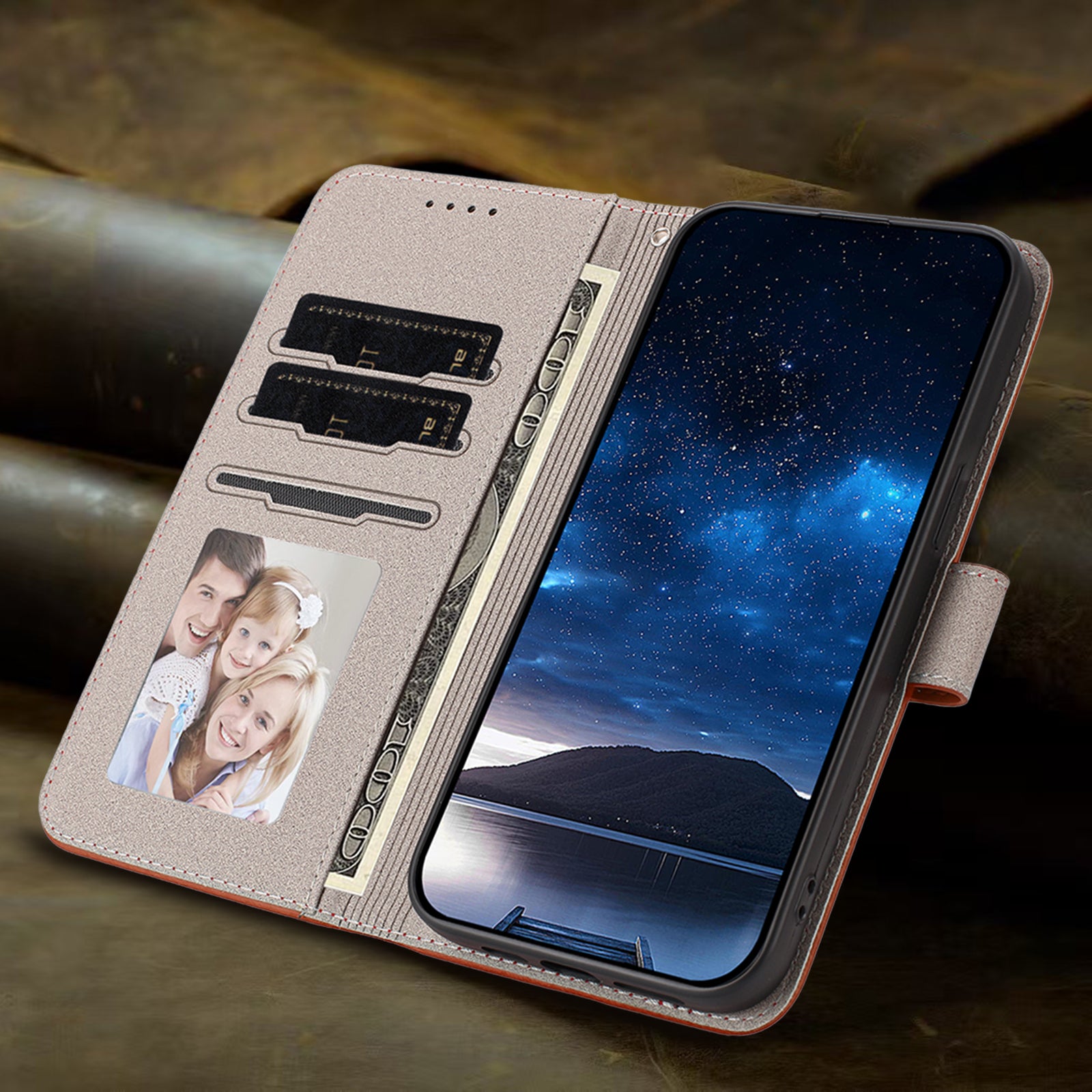 For Xiaomi 17 Pro Max Leather Case Solid Color Phone Cover with Wallet - Coffee