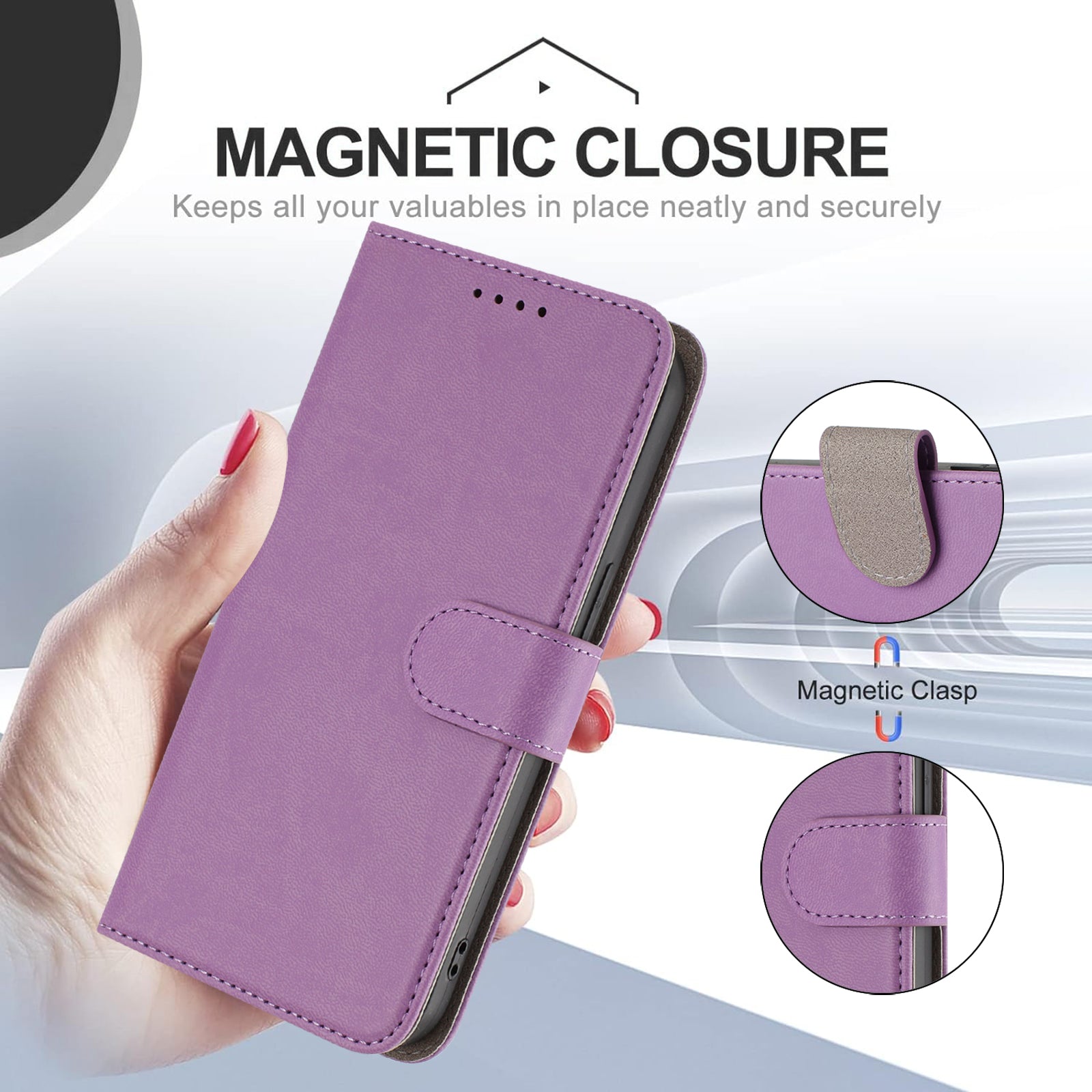 For Xiaomi 17 Pro Max Leather Case Solid Color Phone Cover with Wallet - Light Purple