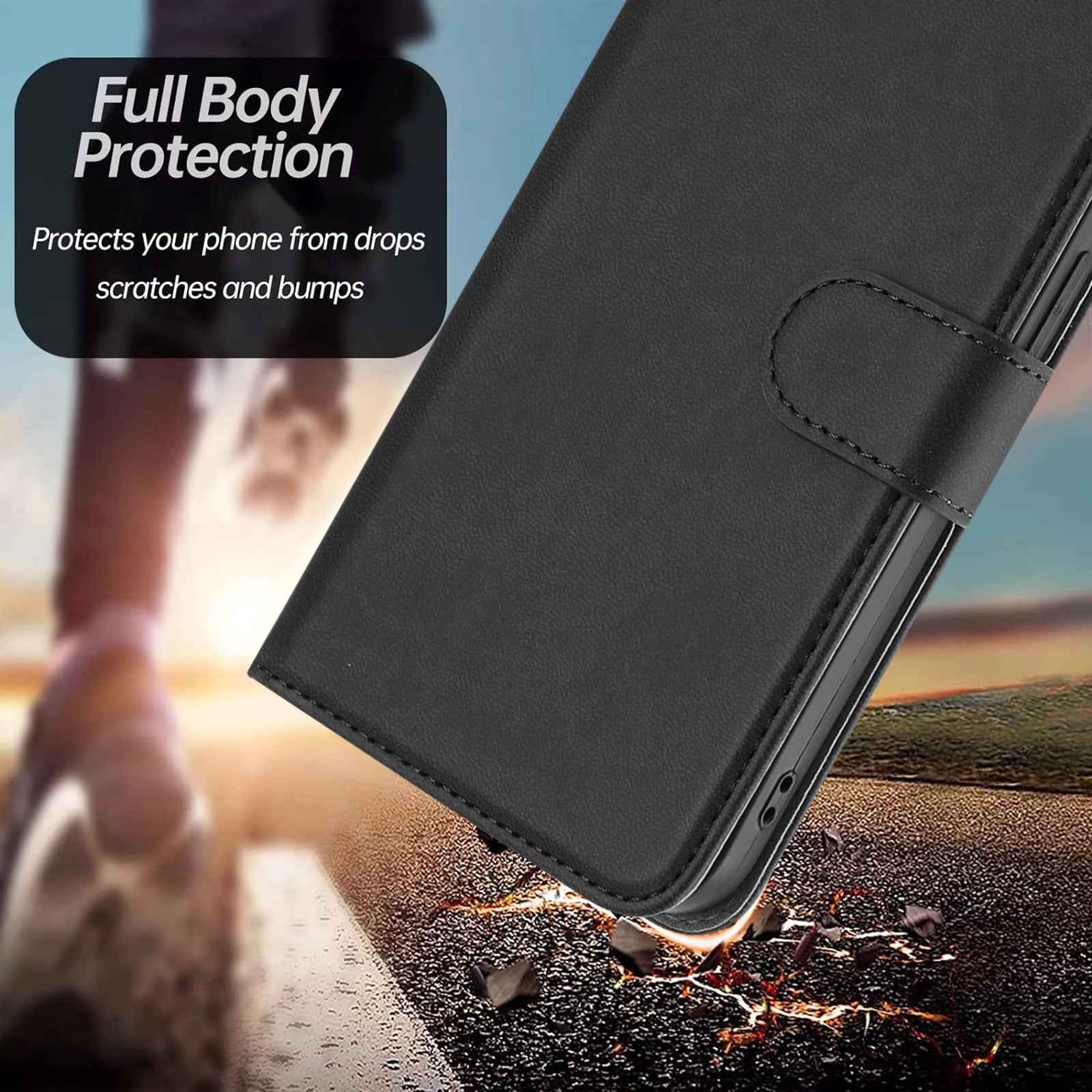 For Xiaomi 17 Pro Leather Case Solid Color Phone Cover with Wallet - Black