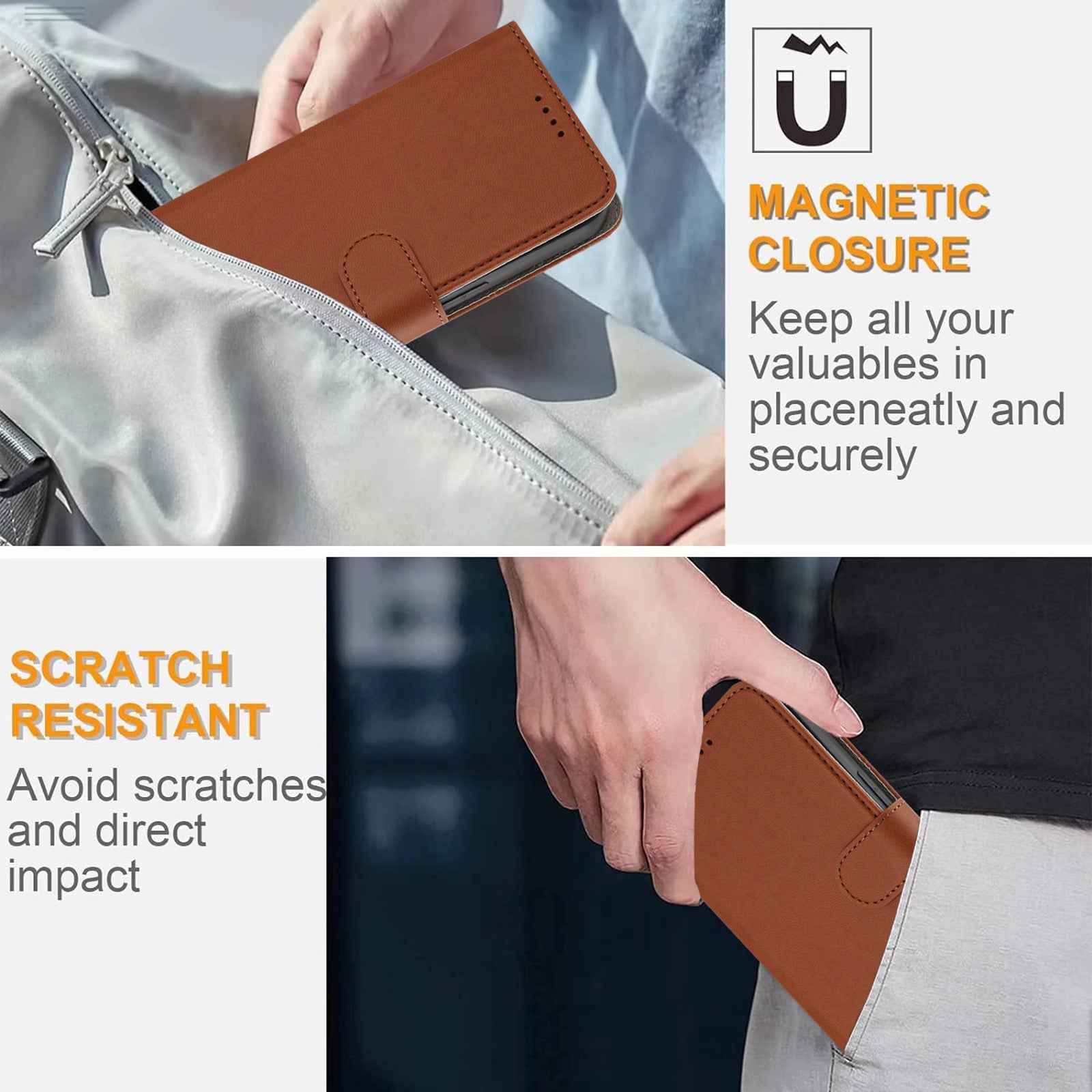 For Xiaomi 17 Pro Leather Case Solid Color Phone Cover with Wallet - Coffee