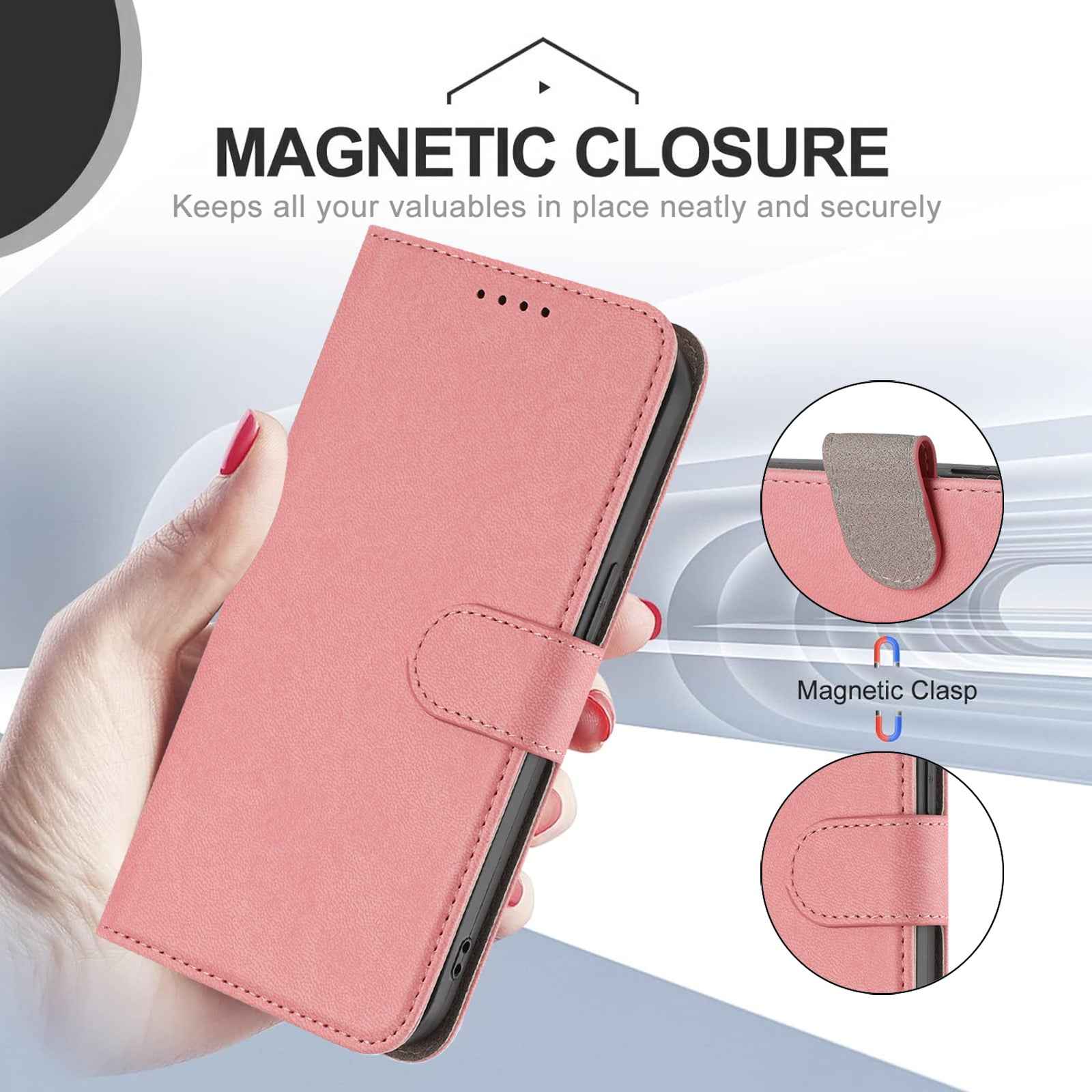 For Xiaomi 17 Pro Leather Case Solid Color Phone Cover with Wallet - Pink