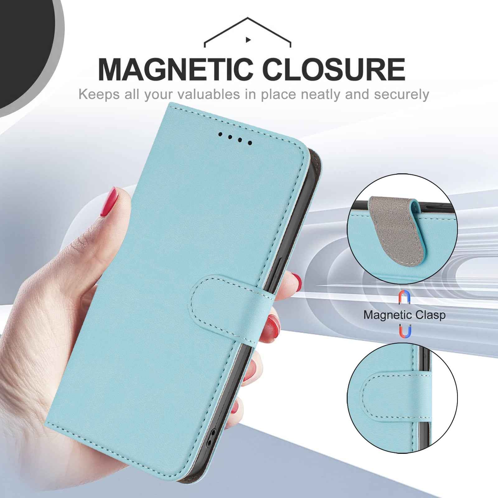 For Xiaomi 17 Pro Leather Case Solid Color Phone Cover with Wallet - Baby Blue