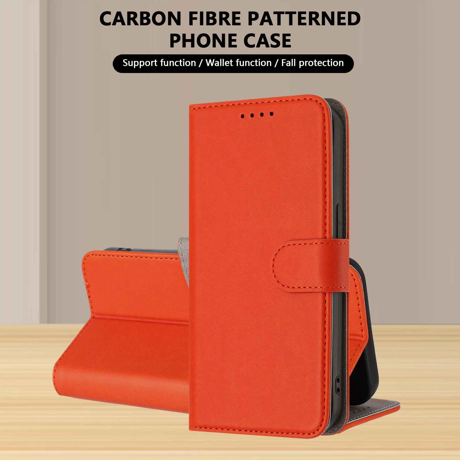For Xiaomi 17 Pro Leather Case Solid Color Phone Cover with Wallet - Orange