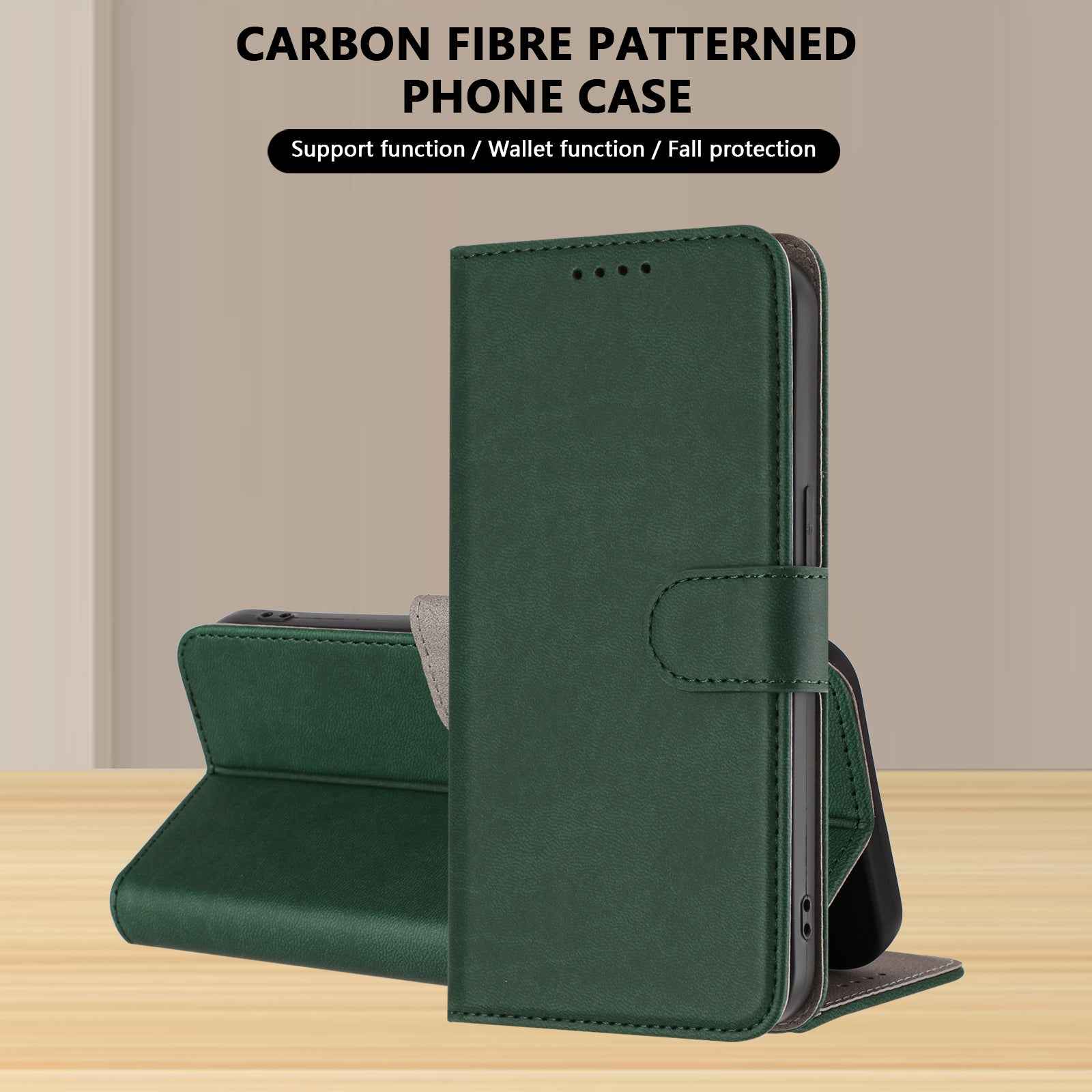 For Xiaomi 17 Pro Leather Case Solid Color Phone Cover with Wallet - Blackish Green